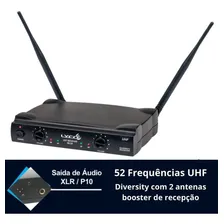 Microfone Sem Fio Uh-08mm Duplo Mão Dinâmico Cardioide Lyco Foto mini  2