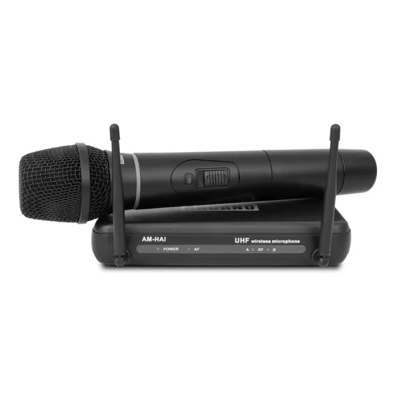 Microfone Sem Fio Uhf Arcano Am-ha1 Mic De Mão Completo Cor Preto Foto 1