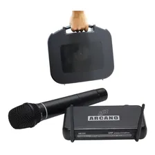 Microfone Sem Fio Uhf Arcano Am-ha1 Mic De Mão Completo Cor Preto Foto mini 3