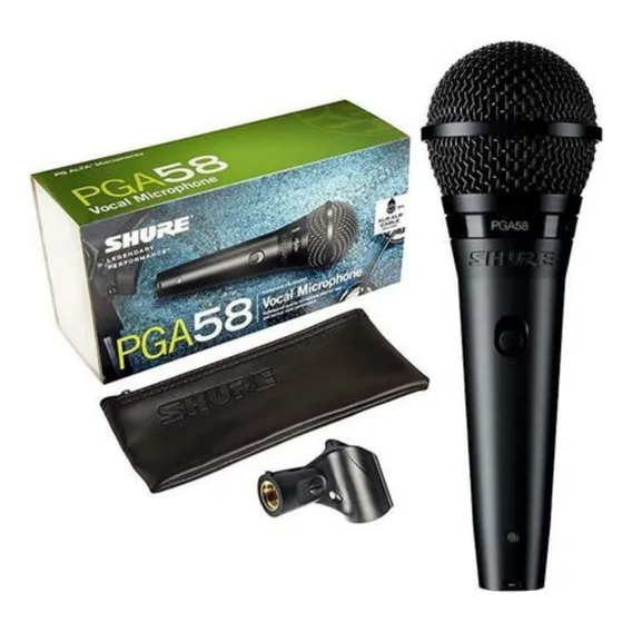 Microfone Shure Cardioide Dinâmico Pga58 Lc Foto 1