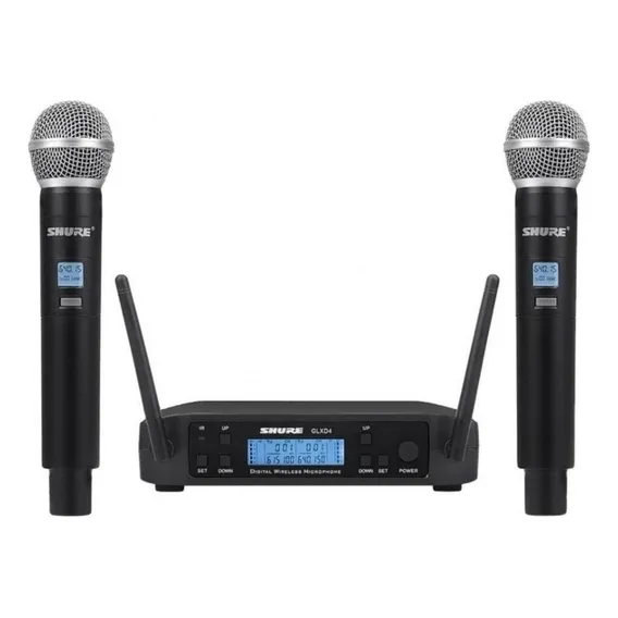 Microfone Shure Sem Fio Duplo Glxd4 Beta 58a Foto 1