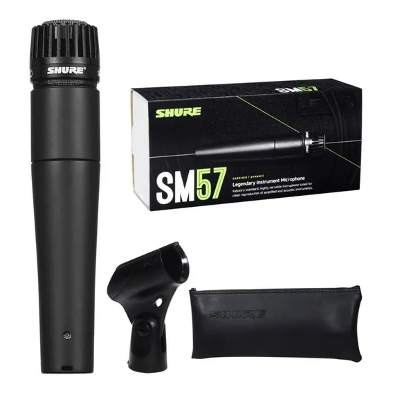 Microfone Shure SM SM57-LC Legendary Instrument - preto Foto 1