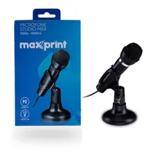 Microfone Studio Para Mesa Maxprint Preto P2 3,5mm -60000052 Foto mini 3