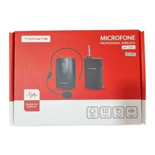 Microfone Tomate Mt-2205 Dinâmico Preto Foto 1