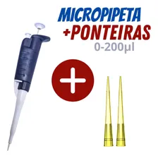 Micropipeta 20-200ul Monocanal + Ponteira Gilson Pct/ 1000 Foto mini 1