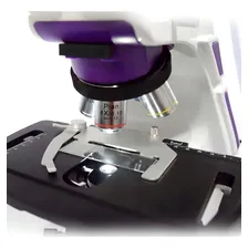 Microscópio Binocular 1000X com sistema Óptico Planacromático Infinito e LED Foto mini  2