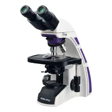 Microscópio Binocular 1000X com sistema Óptico Planacromático Infinito e LED Foto  mini 1