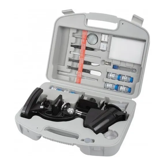 Microscópio Citiwel Xsp-2xt 300x/600x/1200+maleta C/ 98 Pcs Cor Preto Foto 1