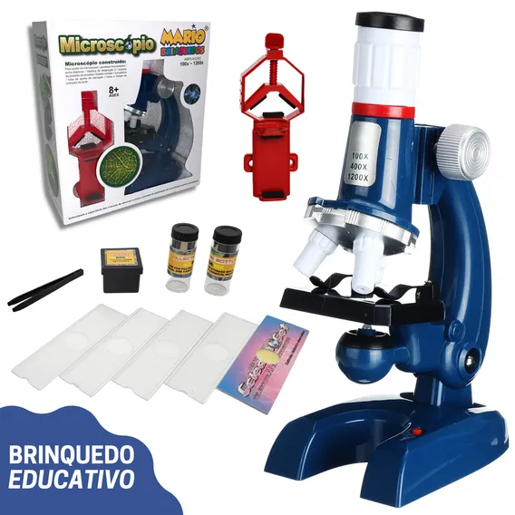 Microsc贸pio Infantil Cor Azul Foto 1