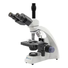 Microscópio Objetiva Planacromática Biologico Trinocular Bivolt LED Objetivas de 4x, 10x, 40x e 100x Planacromáticas, Modelo Diferenciado e com mais definição e contraste nos aumentos acima de 400x. Foto  mini 1