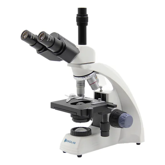 Microscópio Objetiva Planacromática Biologico Trinocular Bivolt LED Objetivas de 4x, 10x, 40x e 100x Planacromáticas, Modelo Diferenciado e com mais definição e contraste nos aumentos acima de 400x. Foto 1