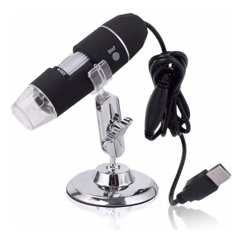 Microscópio Profissional Digital Zoom 1000x Usb Câmera Lupa Cor Preto 5V Foto 1