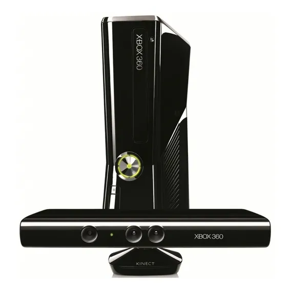 Microsoft Xbox 360 + Kinect Slim 250GB Holiday Value Bundle with Kinect cor preto Foto 1