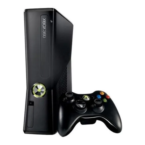 Microsoft Xbox 360 Slim 4gb Preto Bom Foto 1