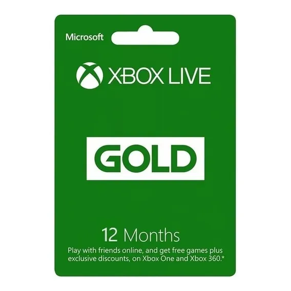 Microsoft Xbox Live Gold 12 Meses Digital Foto 1