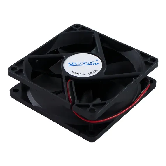 Microventilador Cooler Fan 80x80x25 Preto 8cm Foto 1
