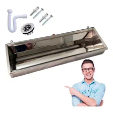 Mictório Coletivo Inox 120 Cm Fixaçao Em Parede Foto mini 1