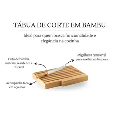Migalheira Em Bambu Com Faca Verona - 2 Pçs - Welf Foto mini 2