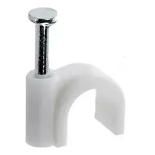 Miguelão Fixa Fio , Cabo 8mm Rg6 Branco C/ 200 Prego Aço Foto mini 2