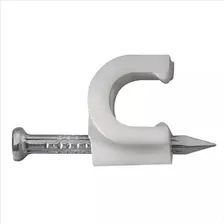 Miguelão Fixa Fio , Cabo 8mm Rg6 Branco C/ 200 Prego Aço Foto mini 4