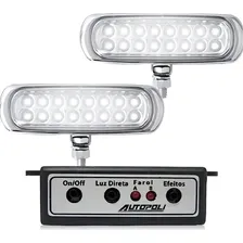 Milha Strobo Safetycar 16 Leds Amarelo No Corpo Preto 12v Foto mini  2