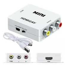 Mini Adaptador Conversor De Hdmi Para Video Composto Rca 2av Foto mini 4