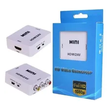 Mini Adaptador Conversor De Hdmi Para Video Composto Rca 2av Foto mini 3