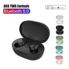 Mini Airdots A6s Tws Wireless 5.0 Fone De Ouvido Estéreo Cor Rosa Foto mini  3
