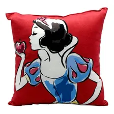 Mini Almofada Fibra Veludo 25x25cm Branca De Neve Princesas Foto  mini 1