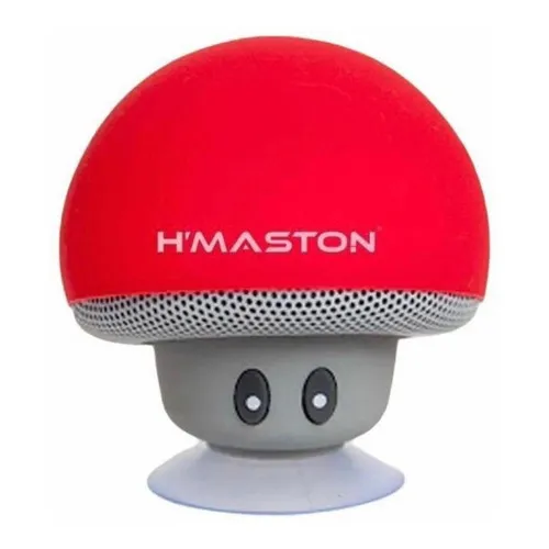 Mini Alto-falante Portátil Bluetooth Cogumelo Fofo Vermelho Foto 1