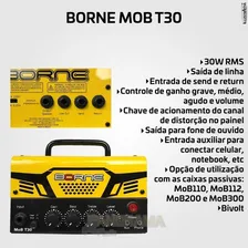 Mini Amplificador Borne Mob T30 Laranja Foto mini 3