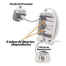 Mini Aquecedor De Ambiente Portatil Quartzo Pronta Cor Aquecedor Elétrico Branco Aquecedor Elétrico 220v Foto mini  3