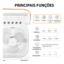 Mini Ar Condicionado Ventilador Umidificador Climatizador Cor Azul Foto mini 4