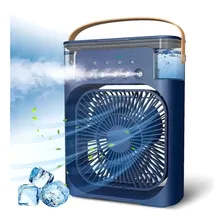 Mini Ar Condicionado Ventilador Umidificador Climatizador Cor Azul Foto mini  2