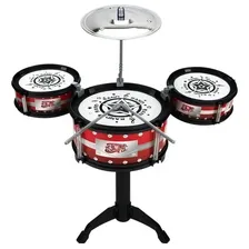 Mini Bateria Musical Infantil De Brinquedo Criança Baqueta Foto  mini 1