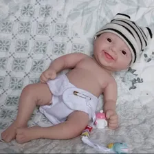 Mini Bebê Reborn De Silicone Sólido Foto mini 4