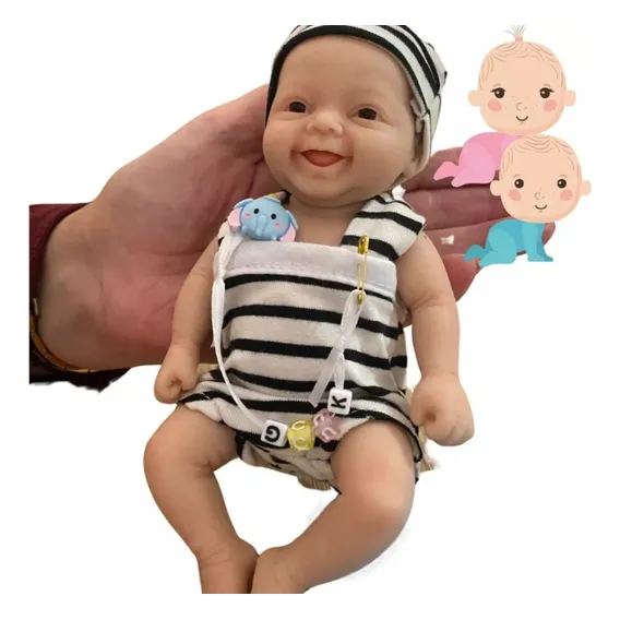 Mini Bebê Reborn De Silicone Sólido Foto 1