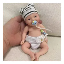 Mini Bebê Reborn De Silicone Sólido Foto mini  2