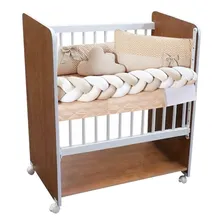 Mini Berço Bed Side New Baby Colchão Grade Móvel Cor Nature Foto  mini 1