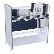 Mini Berço Bed Side New Baby Colchão Grade Móvel Cor Cinza Foto mini 1