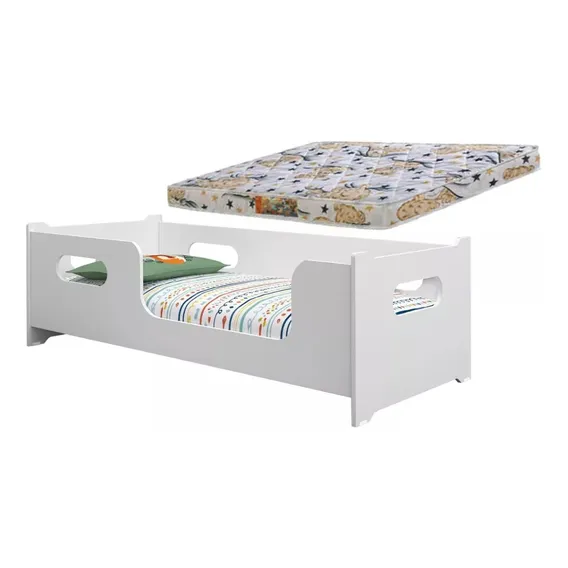 Mini Berço Montessori Encanto Infantil Com Colchão 150x70 Incluso Lv Móveis Foto 1