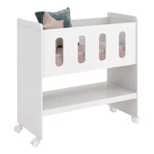 Mini Berço Para Bebê Reller Shark Móveis Multiuso Escrivaninha Com Rodízios Cercadinho Branco Foto  mini 1