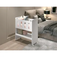 Mini Berço Para Bebê Reller Shark Móveis Multiuso Escrivaninha Com Rodízios Cercadinho Branco Foto mini  3