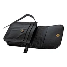 Mini Bolsa Capanga Pequena Masculina Em Couro Legitimo Preto Foto mini 4