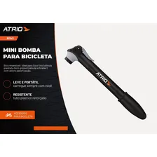 Mini Bomba De Encher Pneu Bico Para Bicicleta Atrio Bl143 Cor Preto Foto mini  3