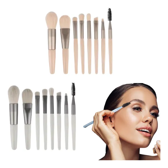 Mini Brush Kit C/ 16 Pincéis De Maquiagem Portátil P/ Viagem Foto 1