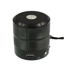 Mini Caixa De Som Bluetooth Usb Portatil Preta Ws887 Foto mini 2