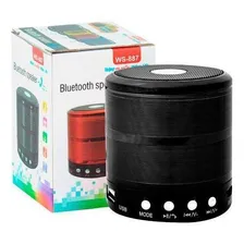 Mini Caixa De Som Portátil 887 Bluetooth Mp3 Fm Sd Usb Preto Foto mini 1