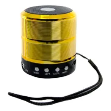 Mini Caixa De Som Portátil Speaker Ws-887 Enjoy Music Dourado Foto  mini 1