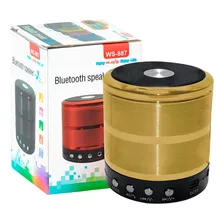 Mini caixa som celular bluetooth WS-887 mp3 fm usb sd aux Foto mini 1